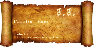 Baszler Bene névjegykártya
